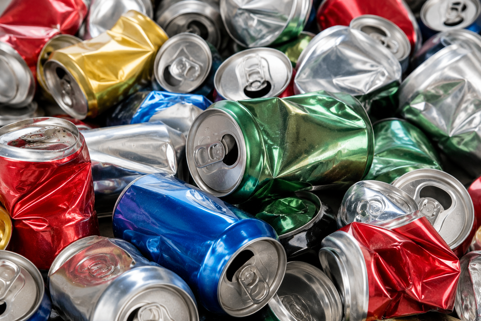 Latas de alumínio prensadas